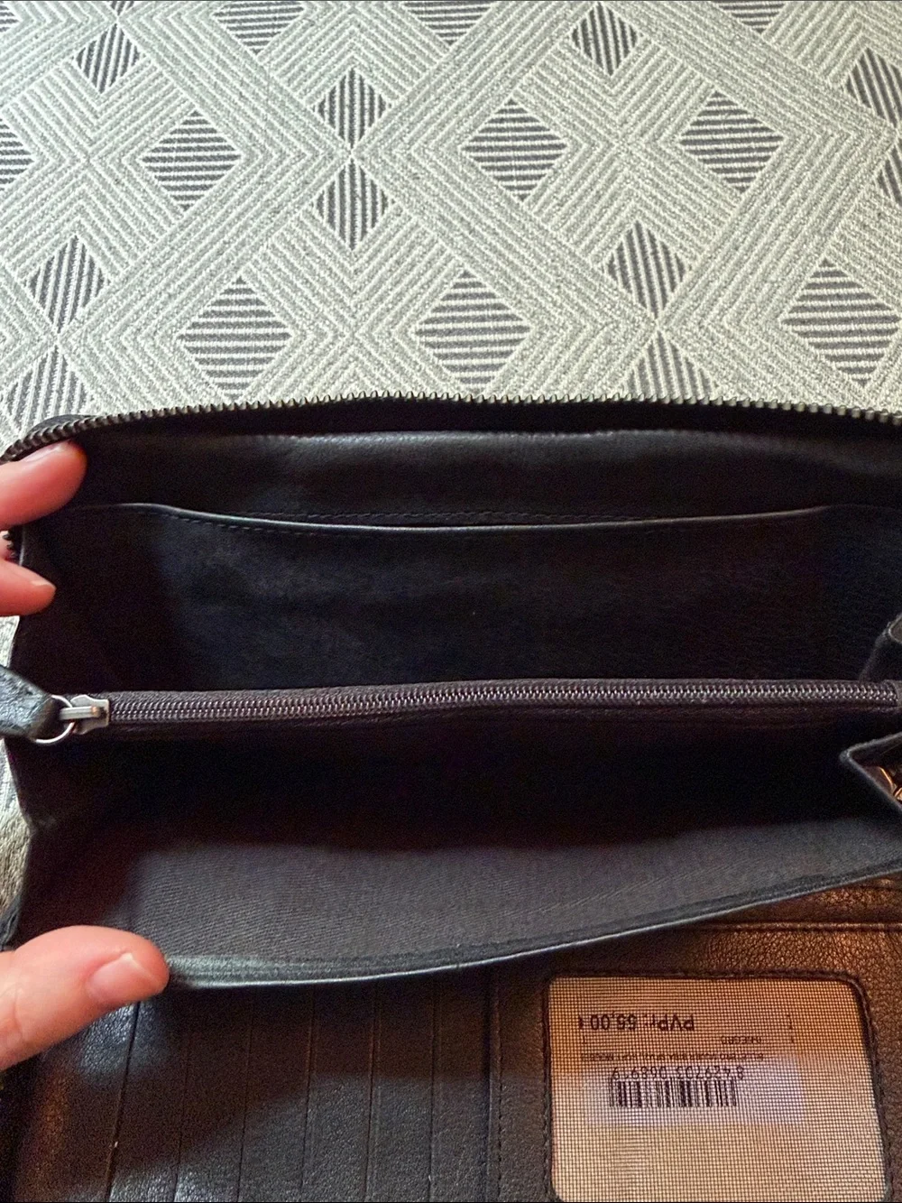 Biba Black Zip-Around Wristlet Wallet